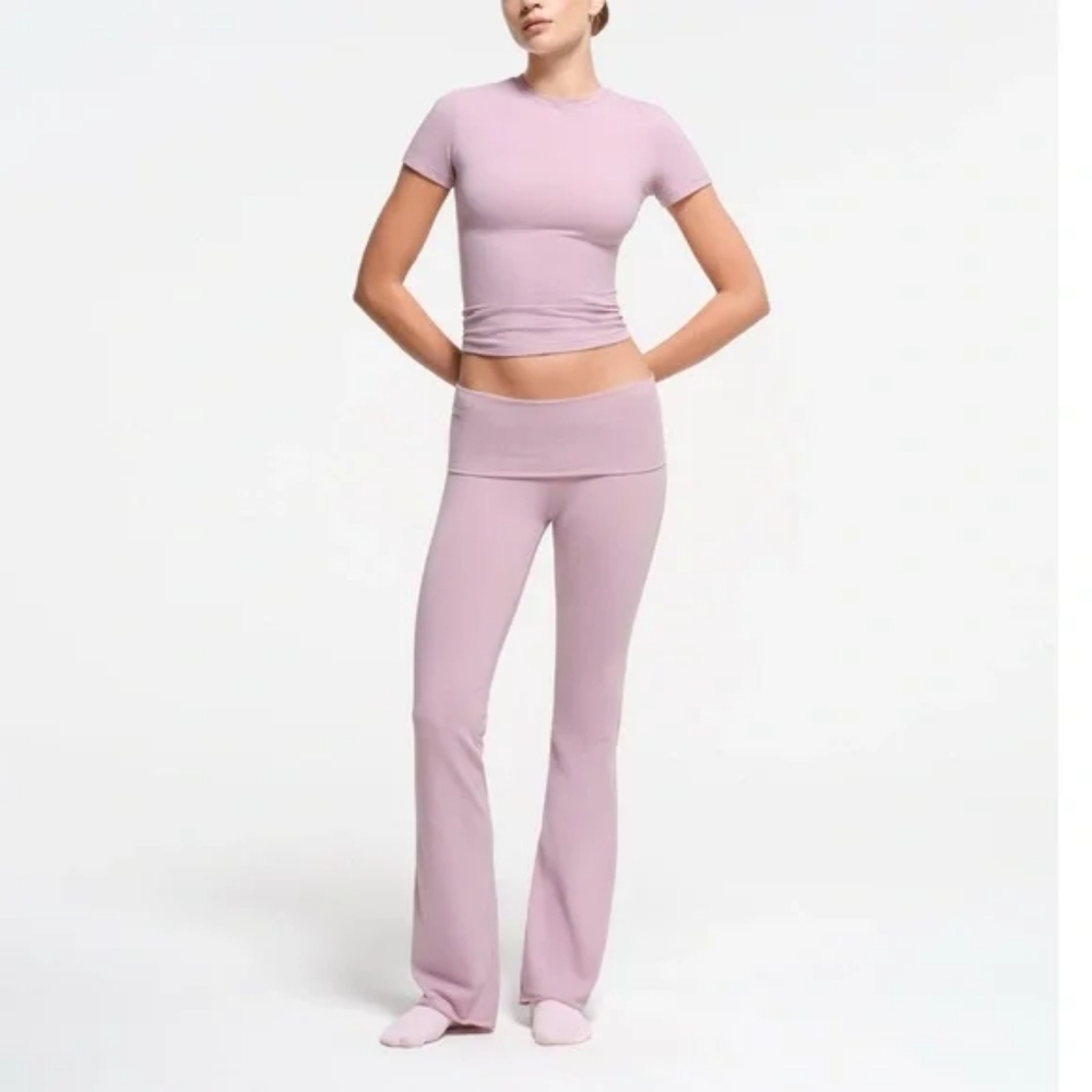 Skims Cotton Jersey Foldover Pant